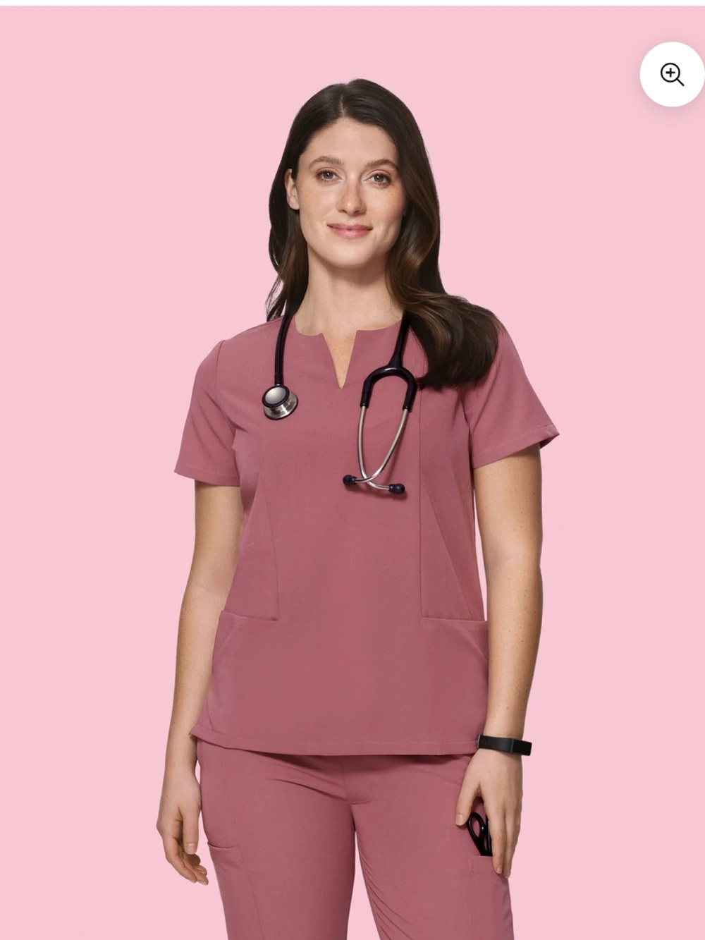 Women's Mauve Scrub Top & Pants - Mandala Scrubs